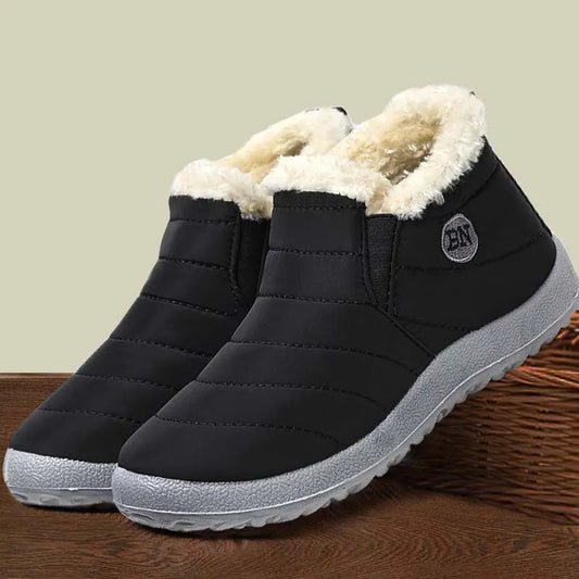 Snow Women's Fashion Boots - Unisex Slip-On Platform Ankle Boots for Waterproof Winter Warmth