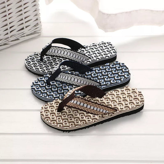Summer Men's Flip-Flops - Comfortable Bathroom Slippers for Casual Wear - Stylish EVA Sandals for Fashionable Beach Lounging